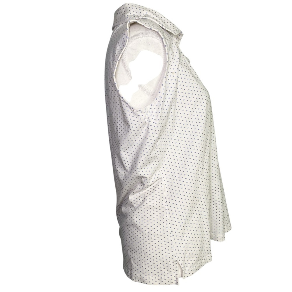Lady Hagen Polka Dot Sleeveless Golf Polo Top - Picture 3 of 15